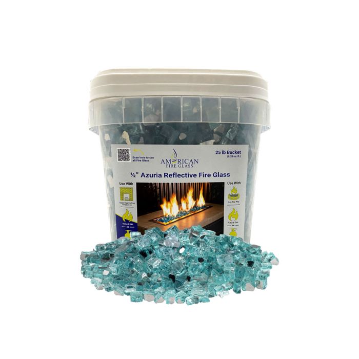 1/2″ Reflective Fire Glass | 25 lbs (Bucket)