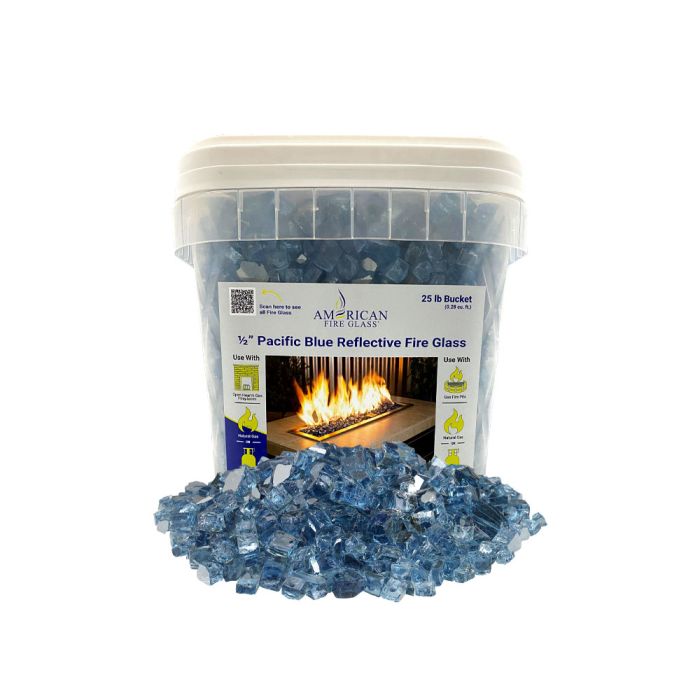 1/2″ Reflective Fire Glass | 25 lbs (Bucket)