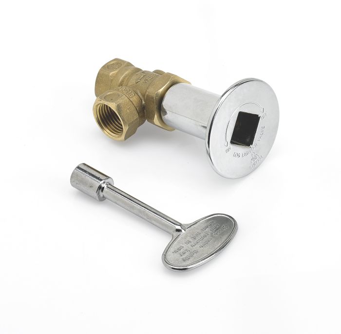 1/2″ Key Valve with Chrome Cover Plate – Standard Capacity