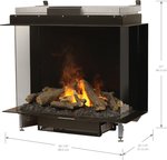 e-MatriX Three-Sided Built-in Electric Firebox