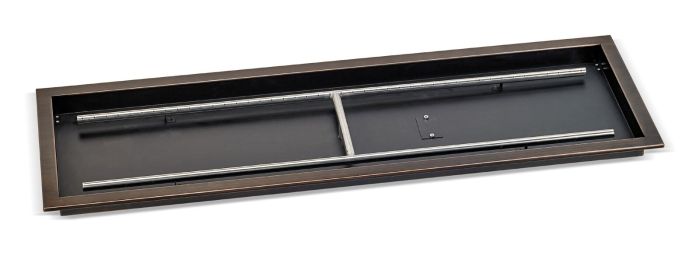 36″ x 12″ Rectangular Oil Rubbed Bronze Drop-In Pan with Spark Ignition Kit – Propane