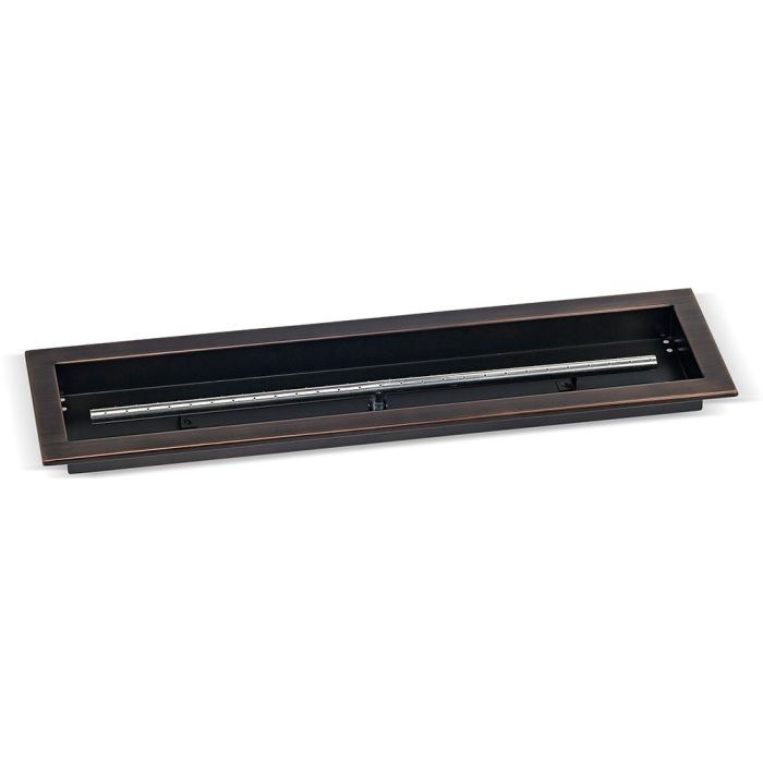 30″x 6″ Linear Channel Oil Rubbed Bronze Drop-In Pan with Spark Ignition Kit – Natural Gas