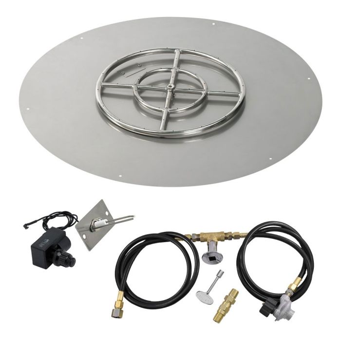 36″ Round Flat Pan with Spark Ignition Kit (18″ Ring) – Propane