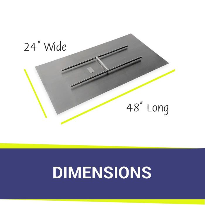 48″ x 24″ Rectangular Flat Pan with Spark Ignition Kit – Natural Gas