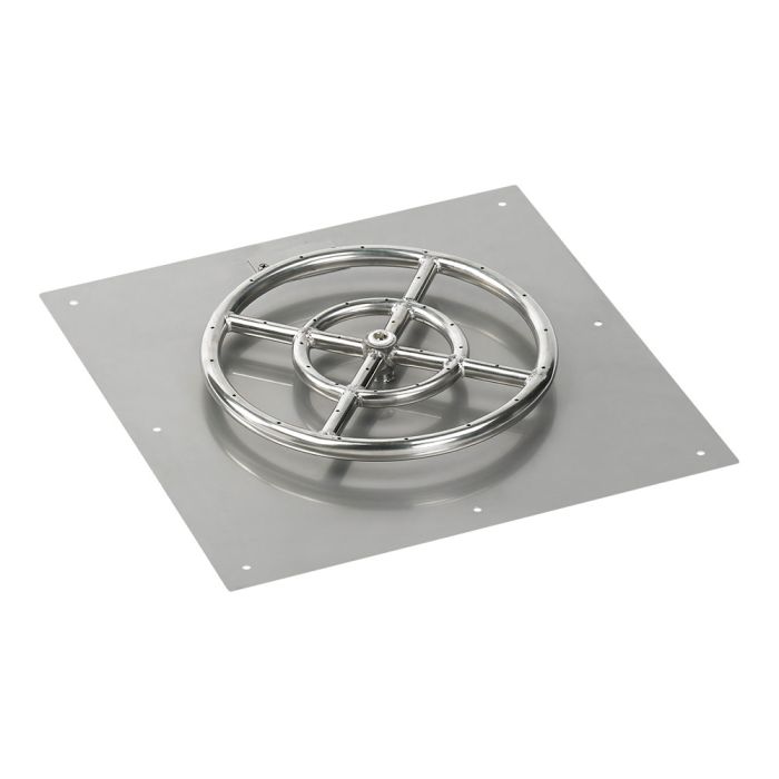 18″ Square Flat Pan with Spark Ignition Kit (12″ Ring) – Natural Gas