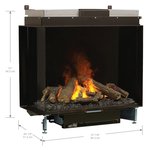 e-MatriX Two-Sided Built-in Electric Firebox, Left-facing