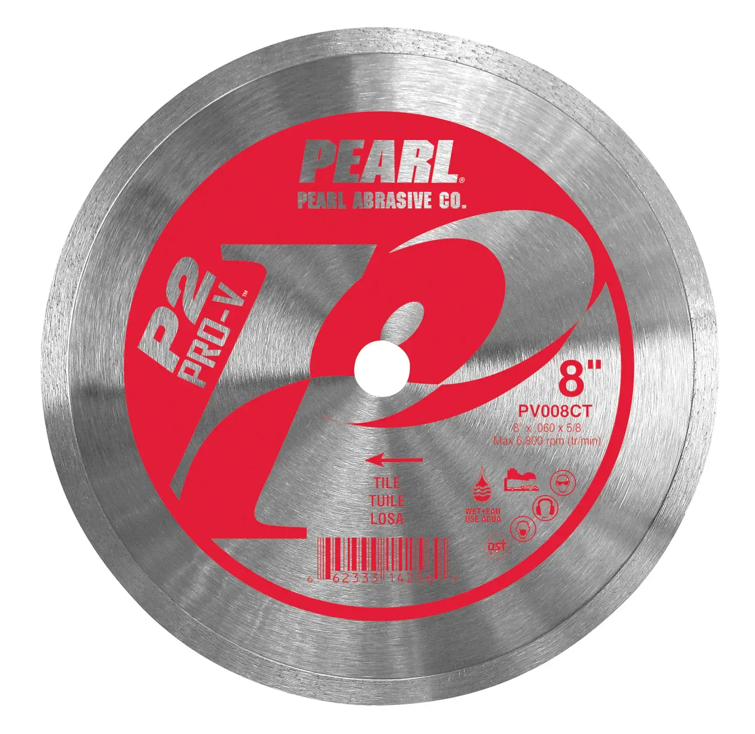 Pearl Abrasive - P2 Pro-V Lame pour carreaux de verre. segment de 7 mm 8