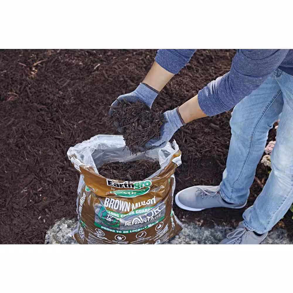 Brown Wood Shredded Bagged Mulch