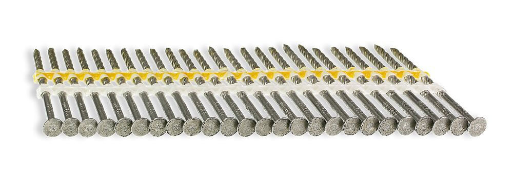 20°–22° Plastic Strip, Full Round Head, Screw-Shank Nail