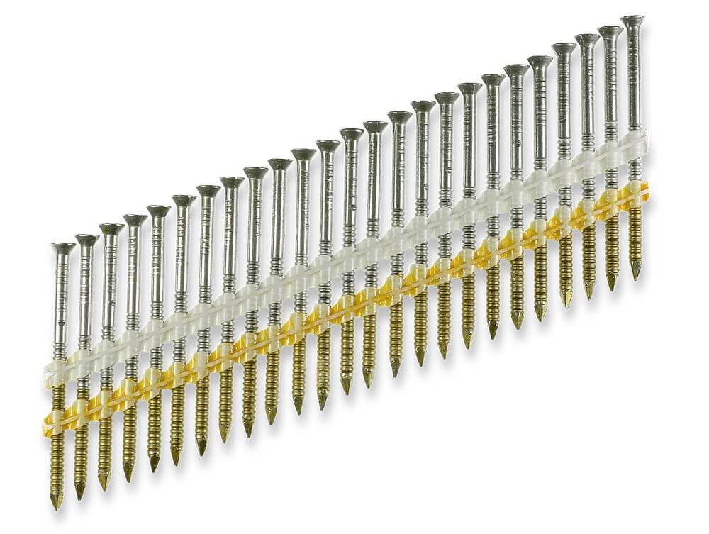 20°–22° Plastic Strip, Casing Head, Ring-Shank Nail