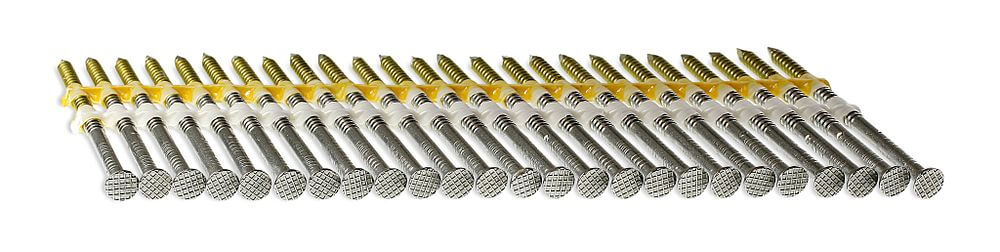 20°–22° Plastic Strip, Casing Head, Ring-Shank Nail