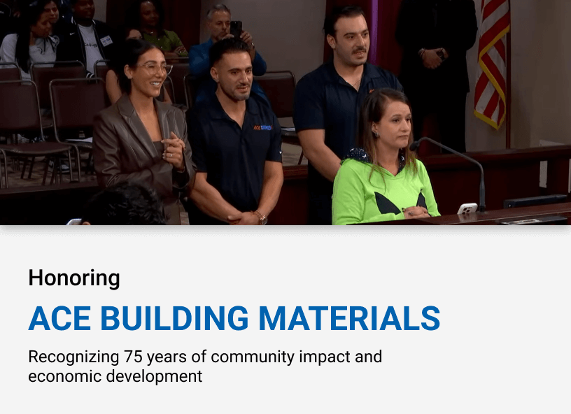 City Hall Honors Ace Building Materials: 75 Years of Building the San Fernando Valley